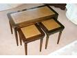 £20 - NEST OF Tables,  Leather inserts.Large