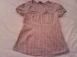 H&M;  BEIGE/CREAM striped maternity top. Button detail at....