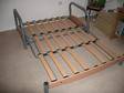 BED WHITH METAL frame size wide 1.87 and 1.25 large.very....