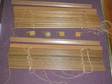£40 - TWO WOODEN slated blinds in